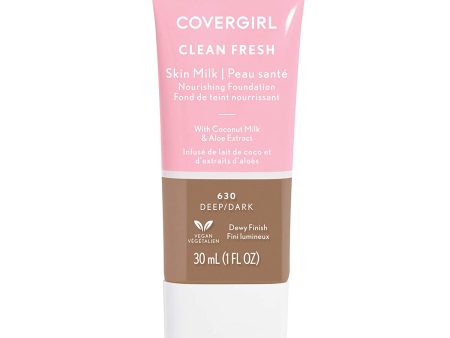 COVERGIRL - Clean Fresh Skin Milk Foundation Deep Dark 630 - 1 fl oz (30 ml) Sale