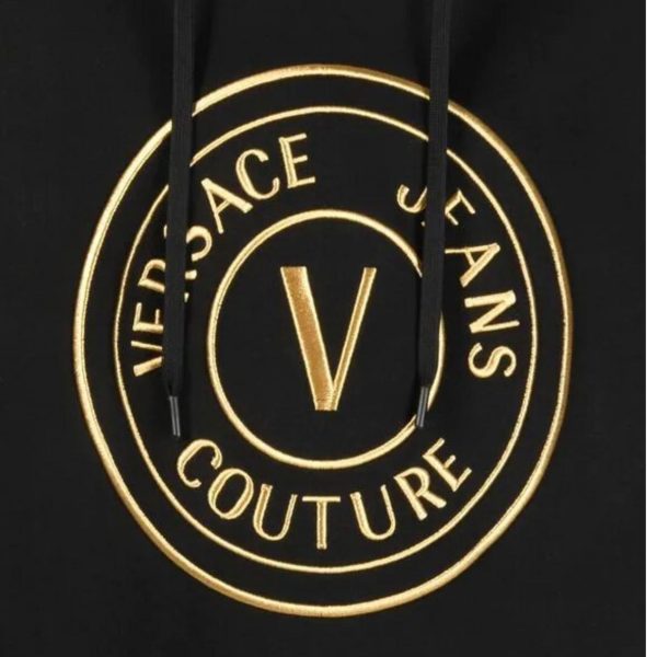 Versace Jeans Couture V Emblem Motif Hoodie Fashion