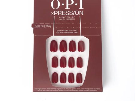 Unhas artificiais OPI xPRESS ON tom de esmalte Big Apple Red 30 u. Fashion